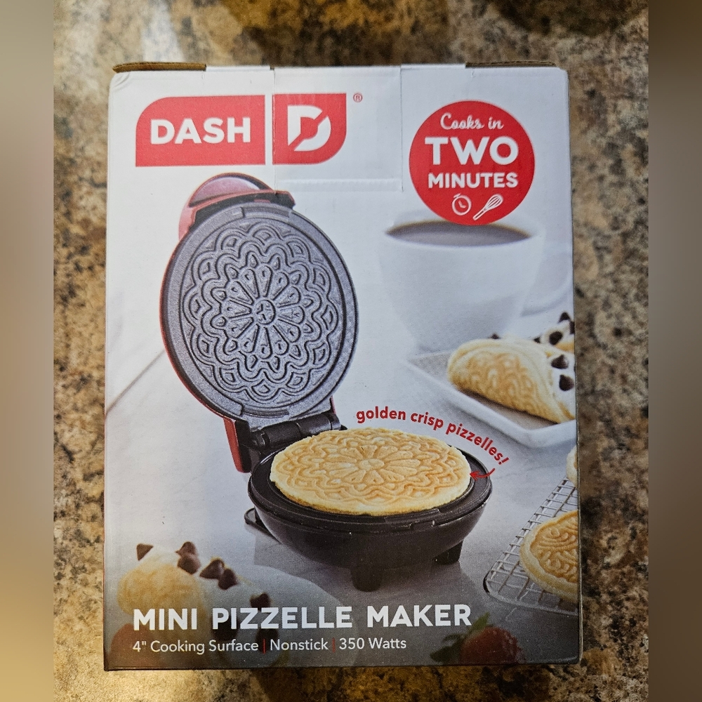 Dash Red Mini Pizzelle Maker - Picture 3 of 4